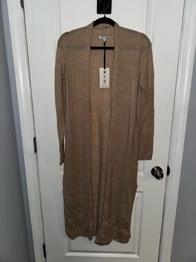 NakedCashmere Beige Open-Front Cashmere Cardigan